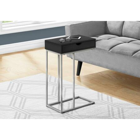 DAPHNES DINNETTE 25 in. Black & Silver Metal Accent Table DA3061512